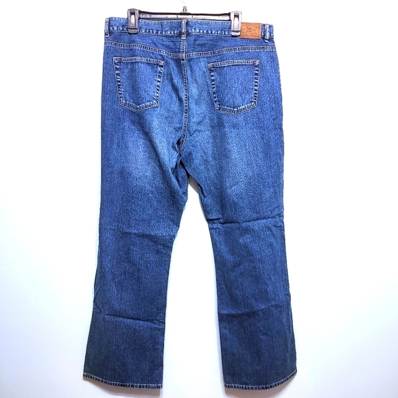 LRL Lauren Jeans Co. Denim Bootcut Floral Embroidered Blue Wash Mid-Rise Jeans - Picture 6 of 7